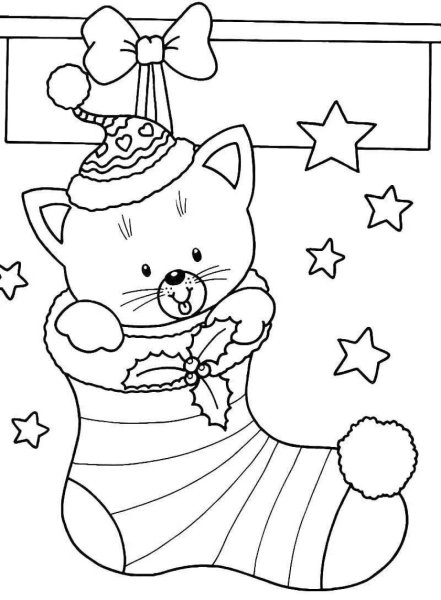 Раскраска кошечка