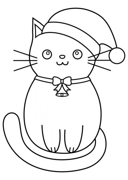 Котенок для раскрашивания