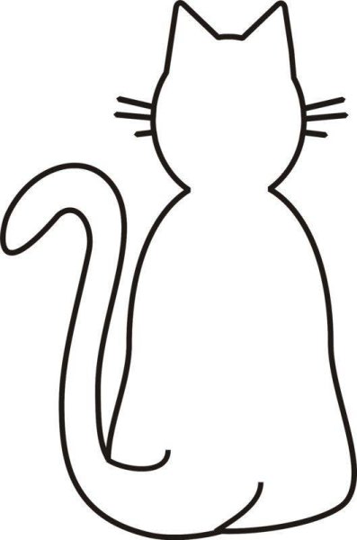 Кошка шаблон для вырезания