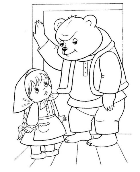Раскраски три медведя иллюстрация (45 фото)