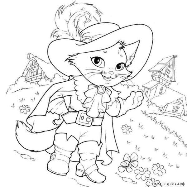 Раскраска кошечка