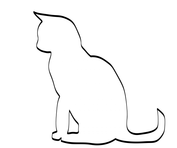 Раскраски котик спиной (43 фото)