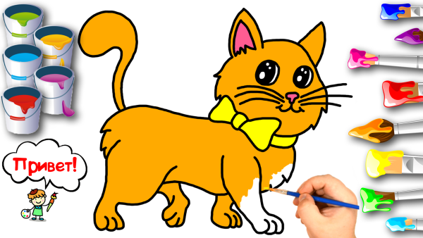 Кошечки собачки рисунки нарисовать