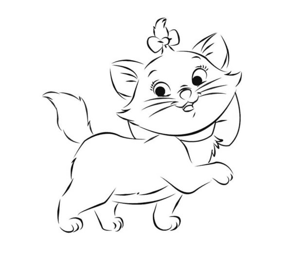 Котенок. Раскраска