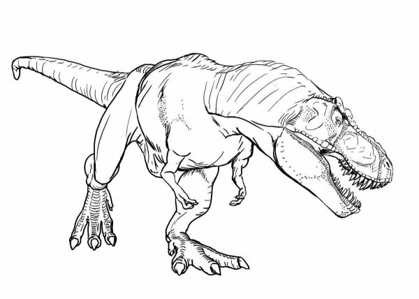 Тираннозавр рекс мир Юрского периода 2 раскраска