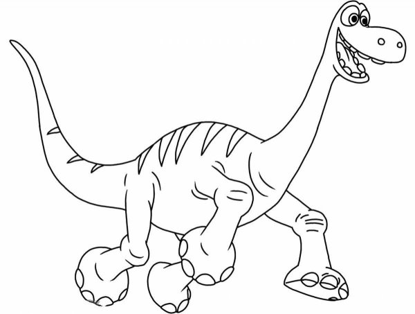 Тарбозавр мультфильм раскраска