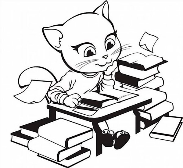 Котенок. Раскраска