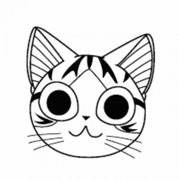 Голова кота раскраска