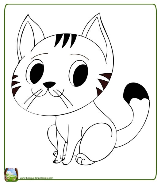 Раскраски котят анимешных