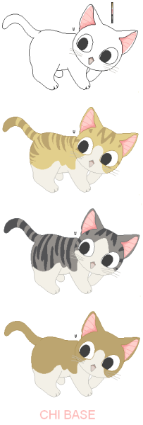 Раскраска котенок Чии