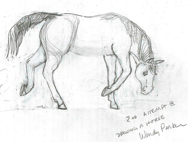 Слепая лошадь рисунок