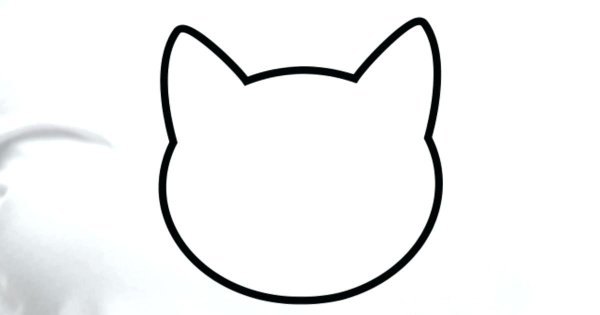 Контур головы кошки
