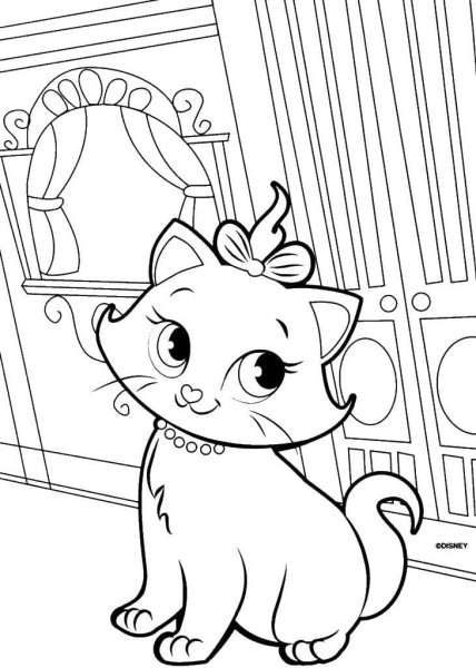 Раскраска кошечка