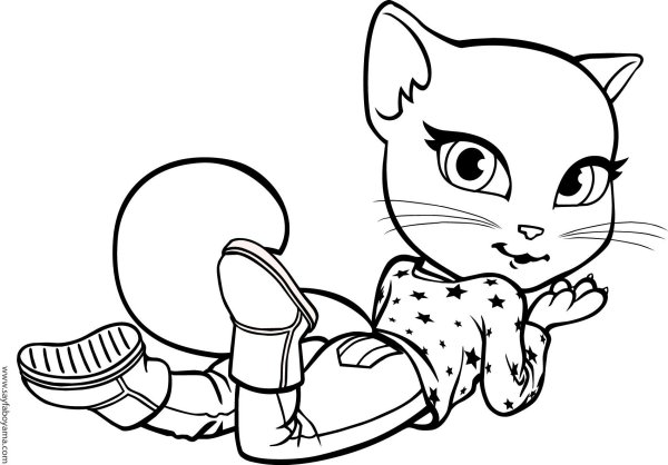 Раскраска. Котики