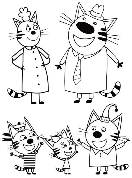 44 Котенка раскраска