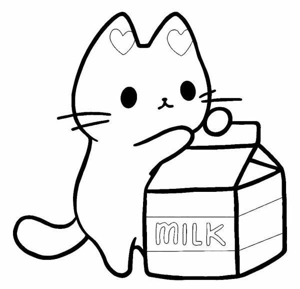 Cute kawaii раскраска