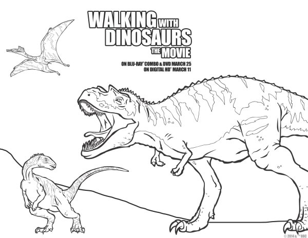 Горгозавр прогулки с динозаврами раскраска
