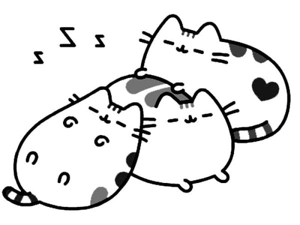 Pusheen раскраска
