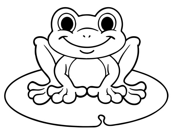 Лягушка Frog раскраска