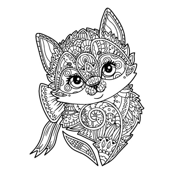 Раскраски антистресс кошки