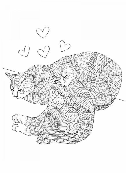 Раскраска кошечка в корзинке
