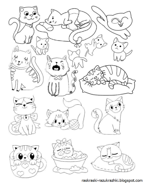 Рисунки котят для срисовки