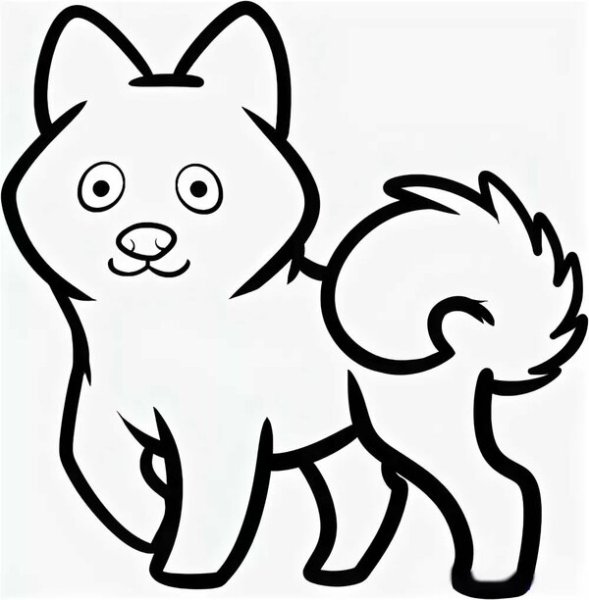 Рисунки собак и кошек для срисовки