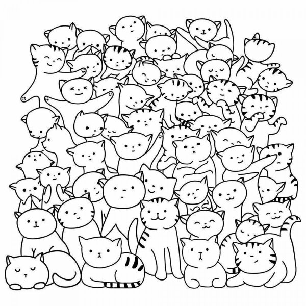 Много котят разукрасить