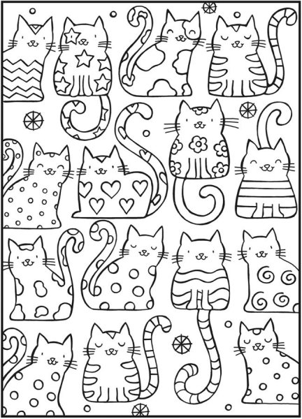 Раскраски коты