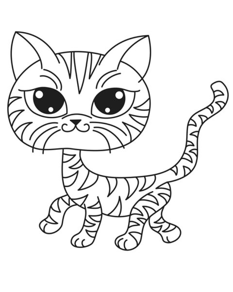 Кошка для раскрашивания