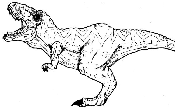 Jurassic World раскраска Тираннозавр