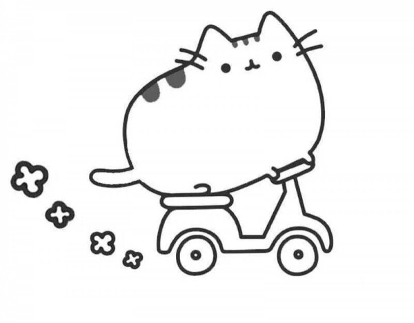 Раскраска пушинки котики