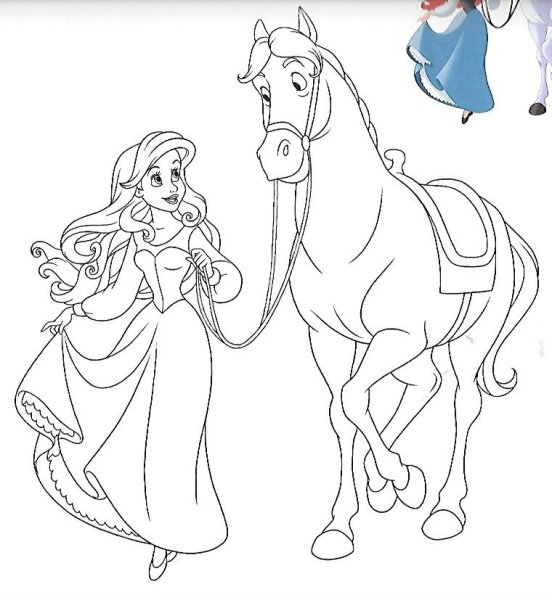 Раскраска Анна на коне