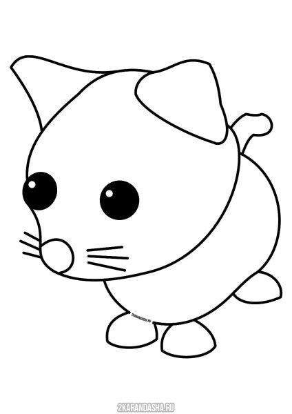 Раскраска РОБЛОКС котик