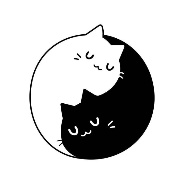 Силуэт кошки в круге