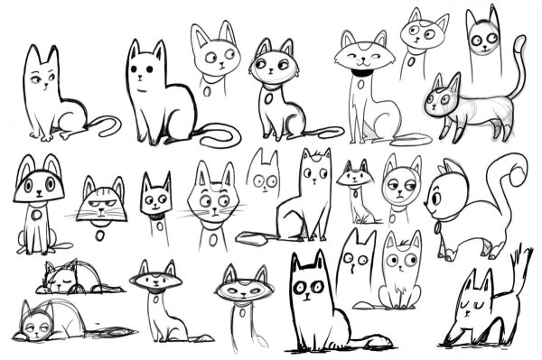 Раскраска много котов