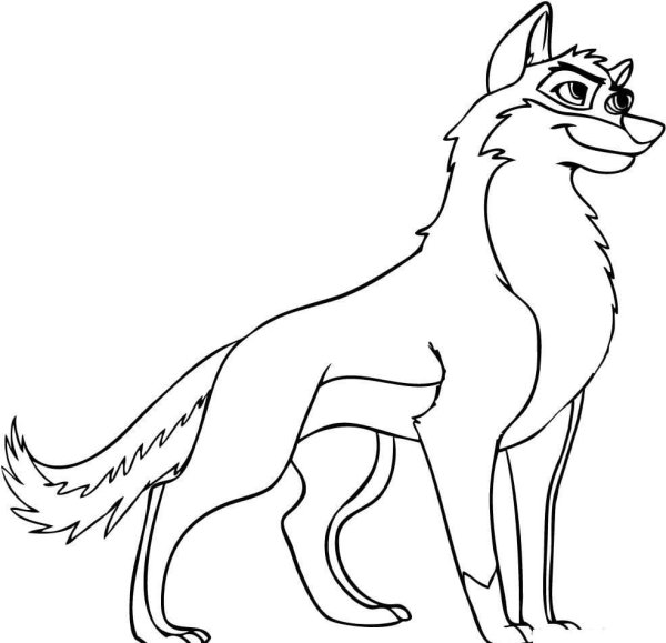 Раскраска волк Балто