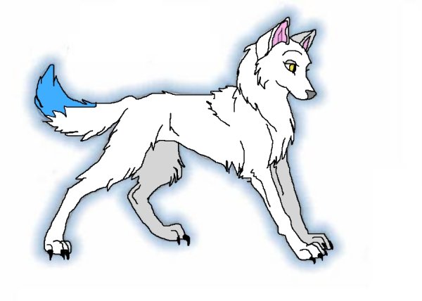 Белый волк мультяшный