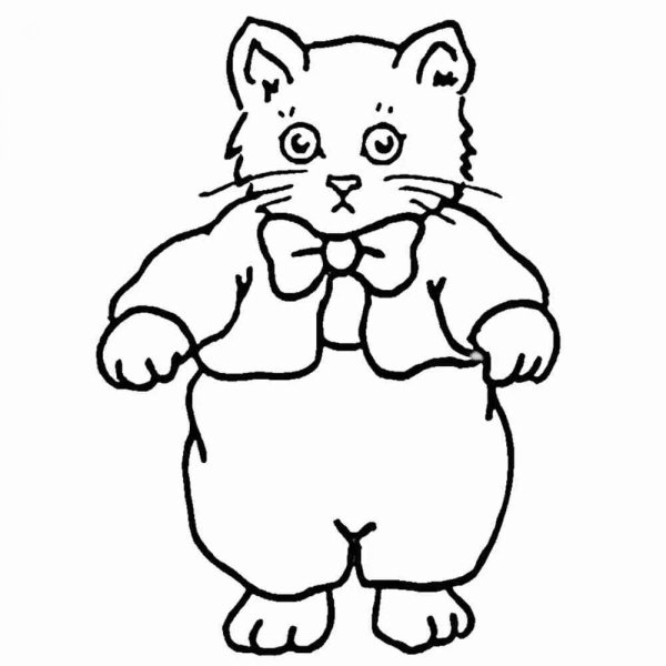 Кот Барсик раскраска