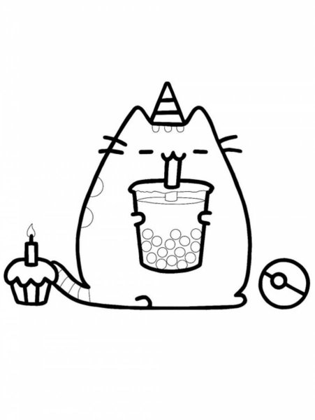 Раскраски коты Пушины