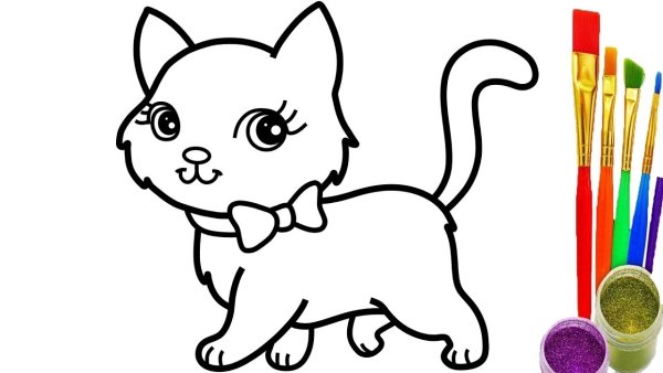 Котенок для рисования