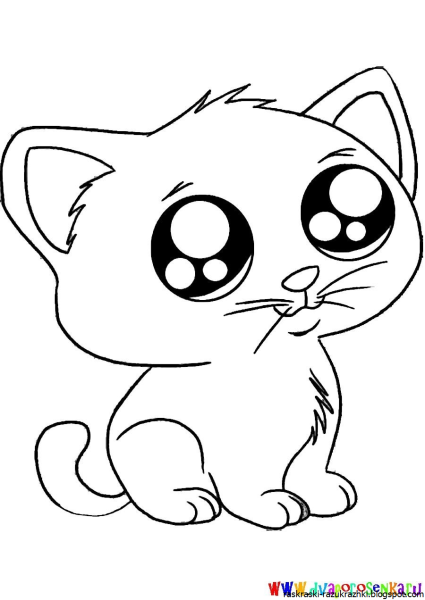 Котенок. Раскраска