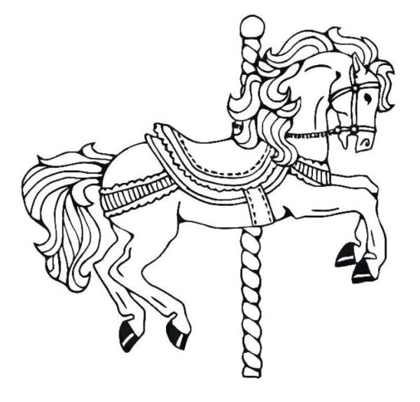 Цирковая лошадь раскраска