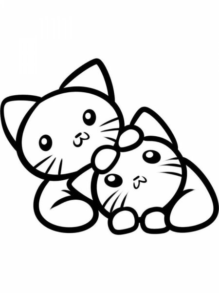 Раскраски милых котят