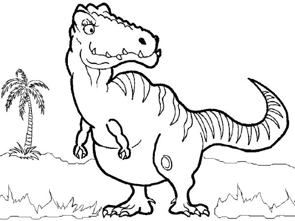 Динозавры / раскраска