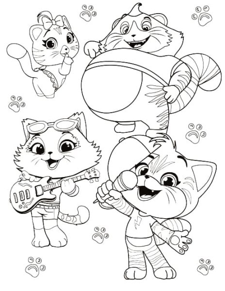 Раскраска кошечка