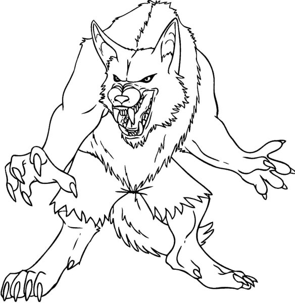 Раскраски человек волк (42 фото)