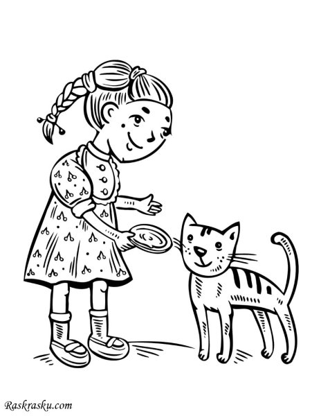 Модные котики раскраска