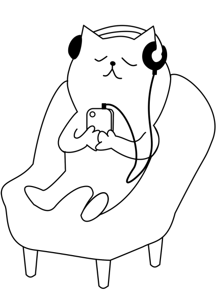 Раскраска девушка кошка