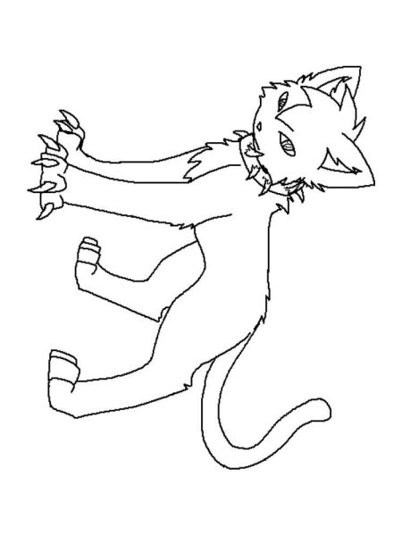 Модная кошка раскраска